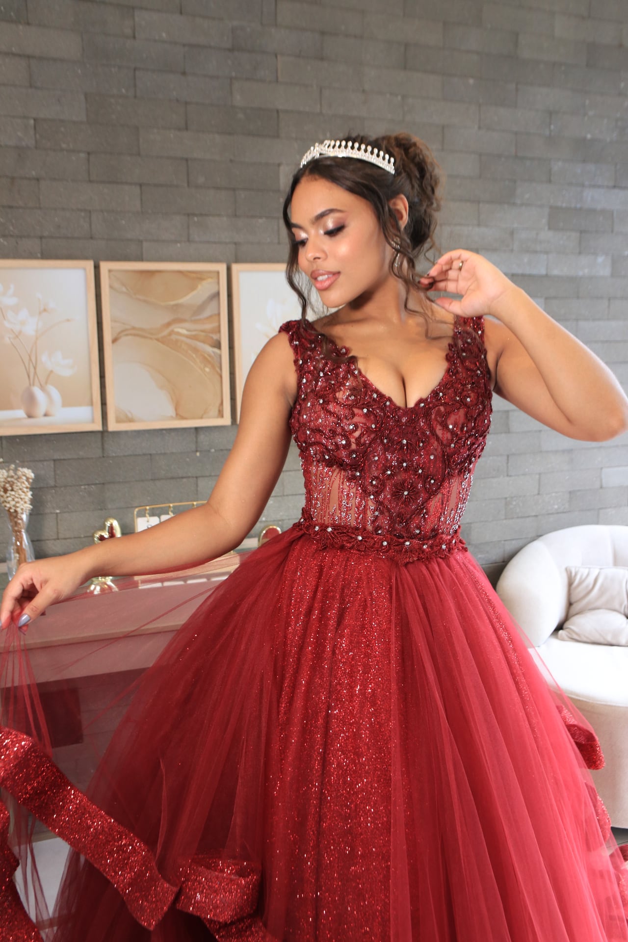 Vestido Vermelho 2 em 1 - Detalhe
